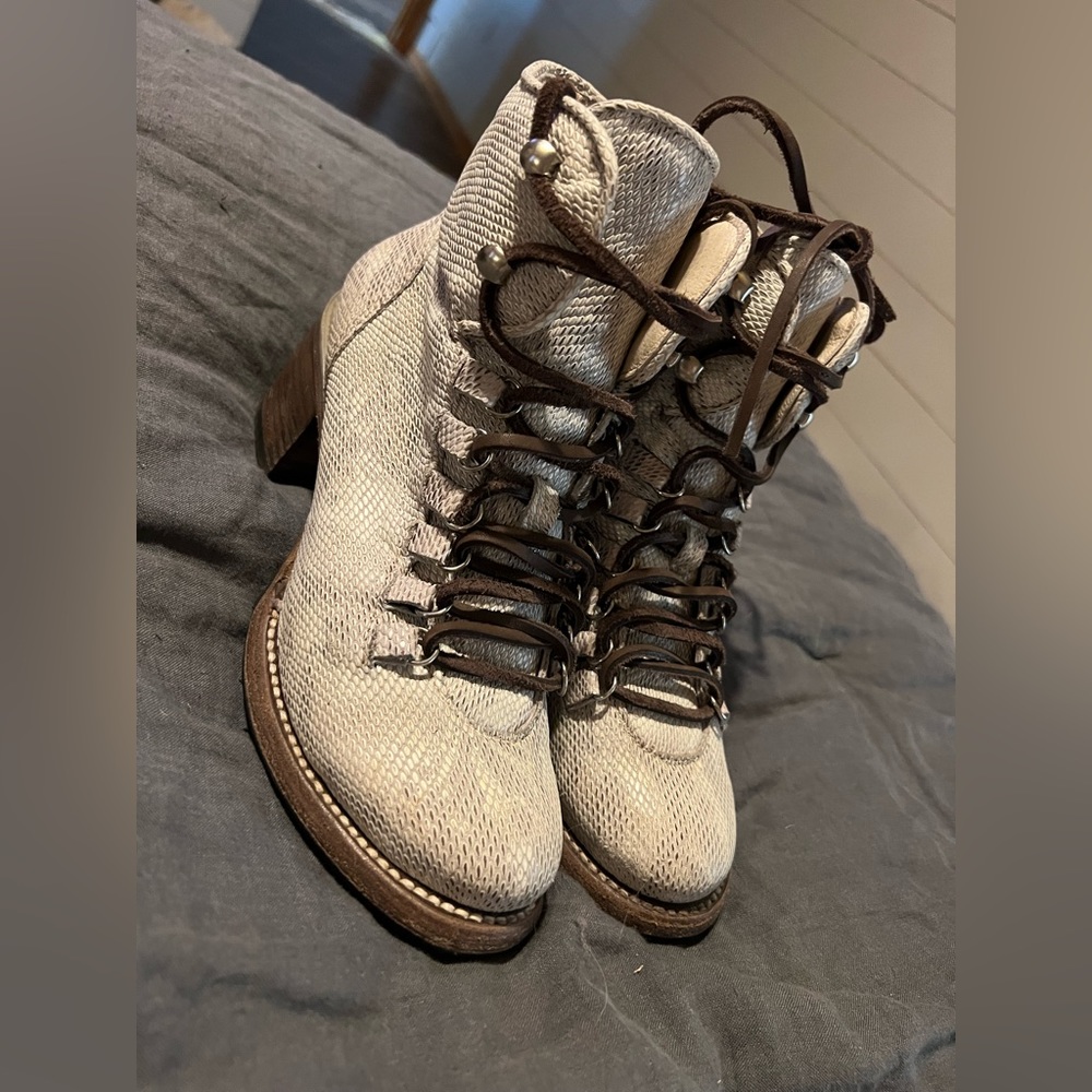 Freebird Devin leather snakeskin booties